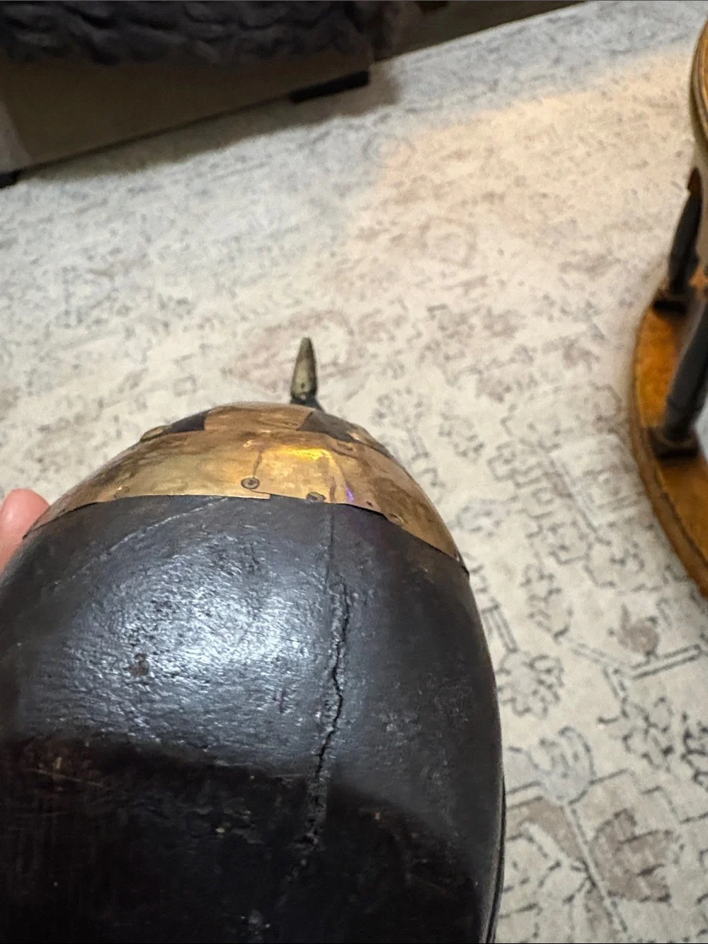 VTG Hand Carved Wooden Brass Duck Figurines
